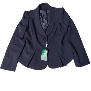 C&L Delight London UK Women's Navy Blue Blazer Jacket - NWT - See Measurements